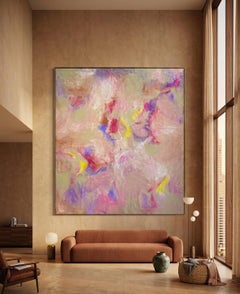 Pintura expresionista abstracta «Eternity», óleo y acrílico sobre lienzo, tamaño XXL