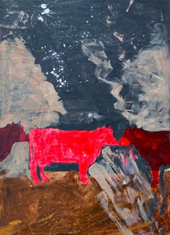 Pintura expresionista abstracta «Eternity», óleo y acrílico sobre lienzo, tamaño XXL