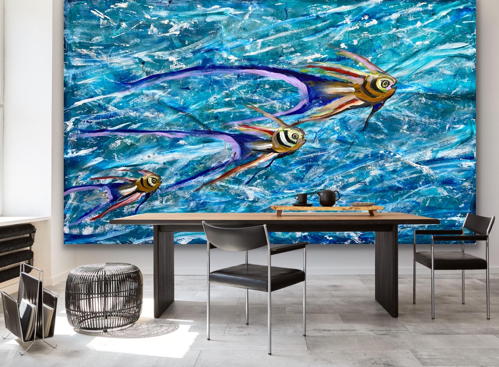 

acrylique, huile sur toile
unique en son genre
 
Dimensions du tableau : 
100x175 (105x180cm en taille réelle)

le tableau sera expédié roulé
sans barre de traction.

La toile est remarquablement texturée, avec une cinquantaine de couches de