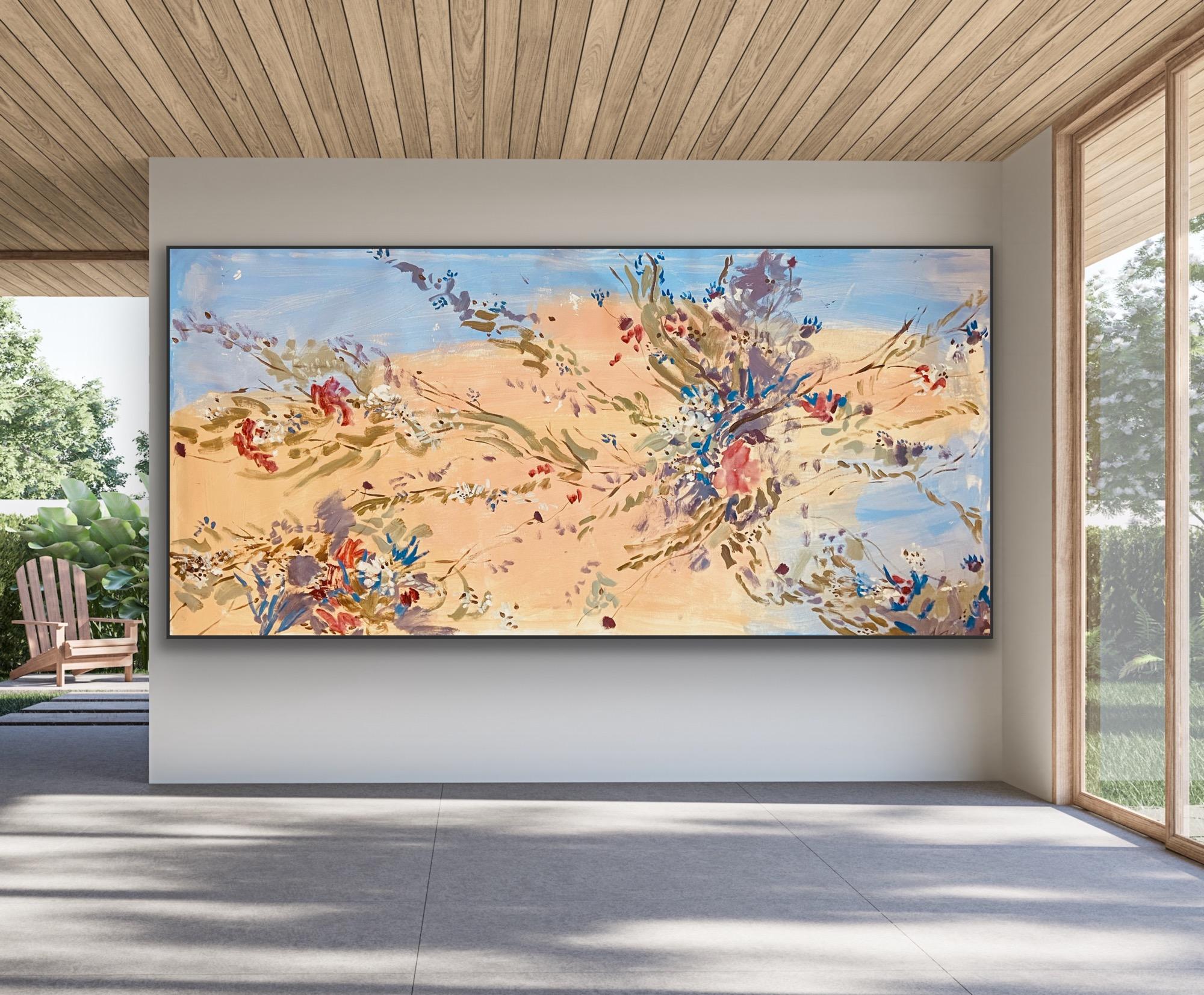 Peinture de natures mortes Prosperity - Beige Abstract Painting par Katarina Joys