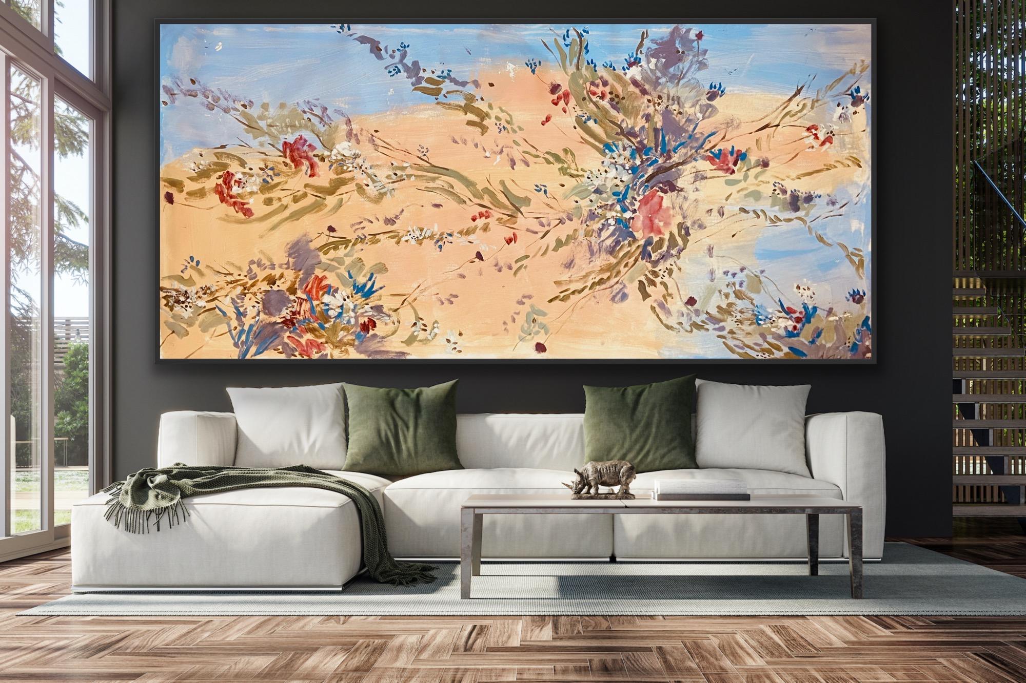 fleurs abstraites

acrylique, huile sur toile
unique en son genre


Taille réelle 108x192cm
le tableau sera expédié roulé
sans barre de traction.


