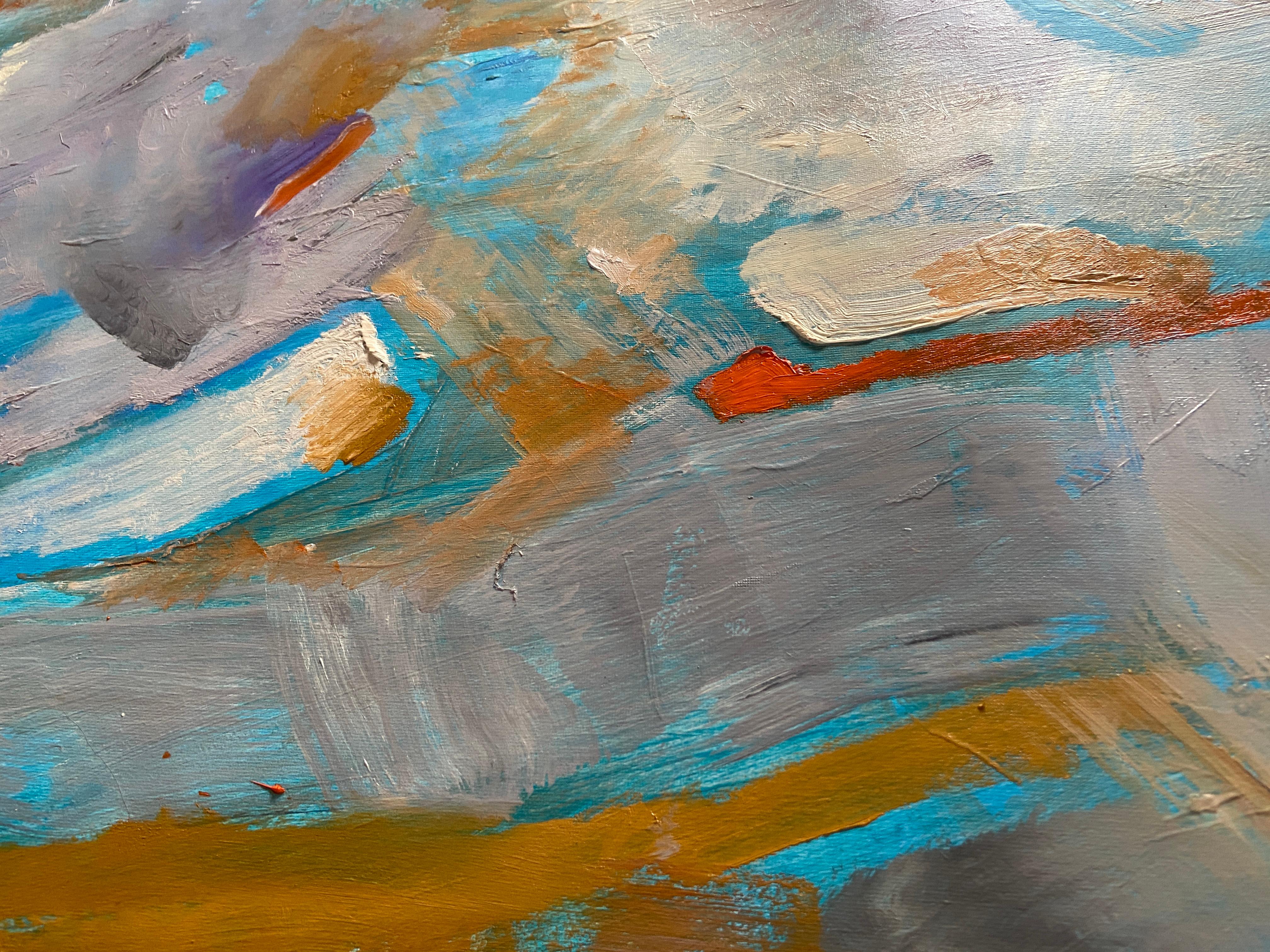 Over the rainbow, landscape, abstract art im Angebot 7