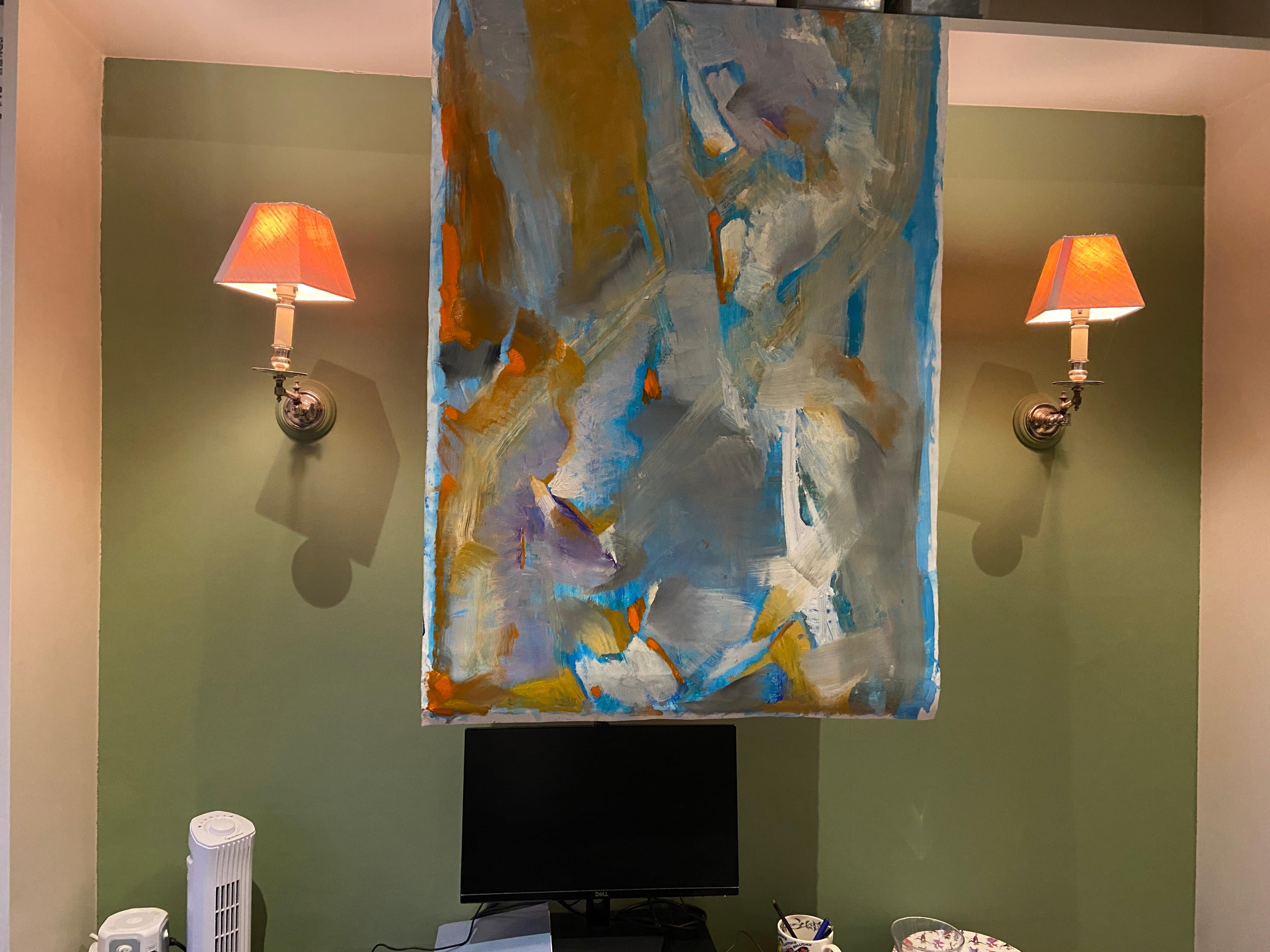 Over the rainbow, landscape, abstract art im Angebot 9