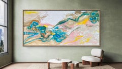 Forever You, Abstract Acrylic and Oil Painting on Canvas, 21st Century