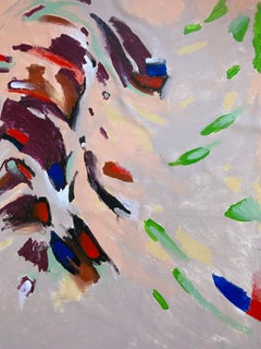 Pintura abstracta vertical Fusión