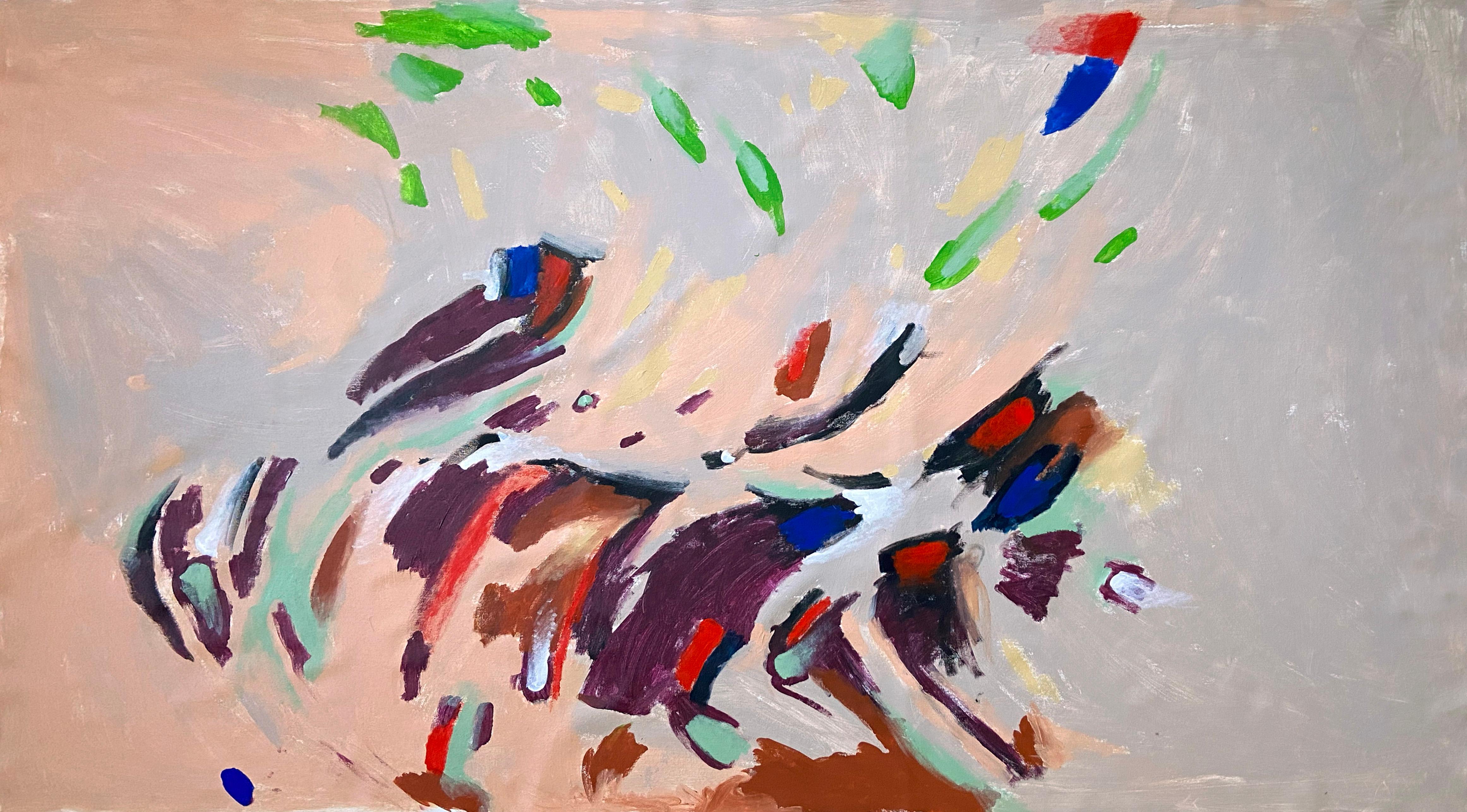 Fusion - Beige Landscape Painting par Katarina Joys