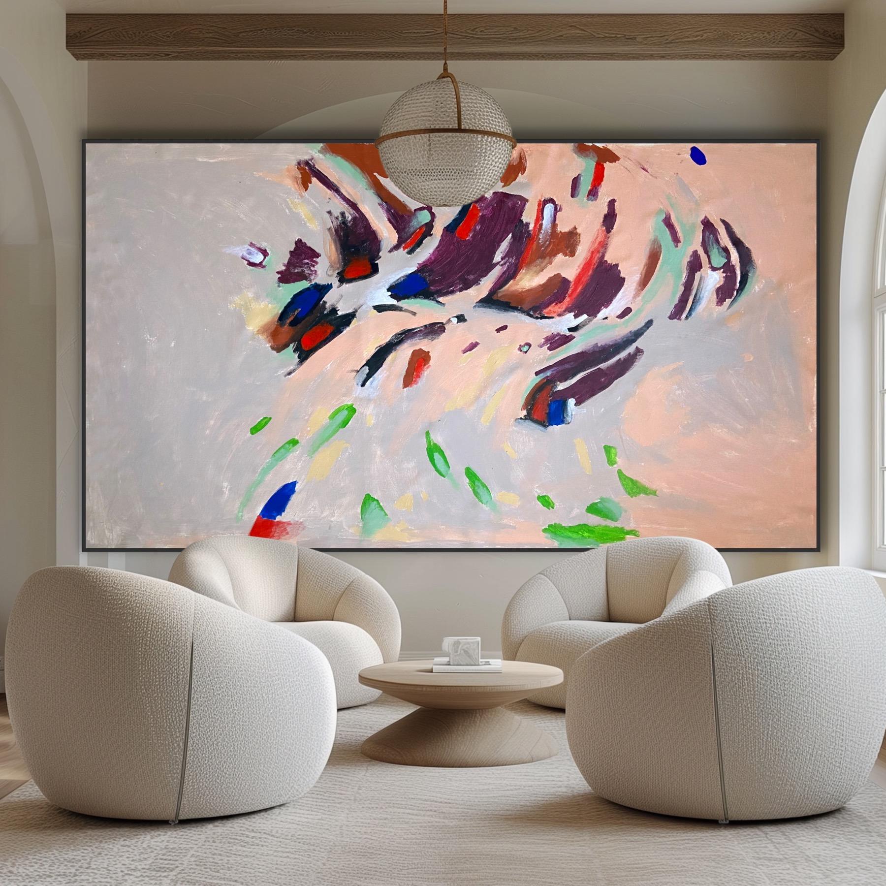 Fusion (Beige), Abstract Painting, von Katarina Joys