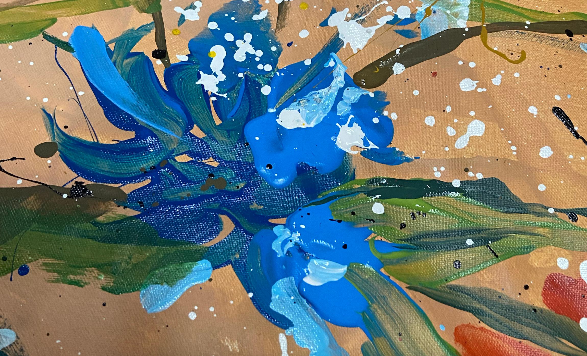 Flores haiku - Painting Expresionismo abstracto de Katarina Joys
