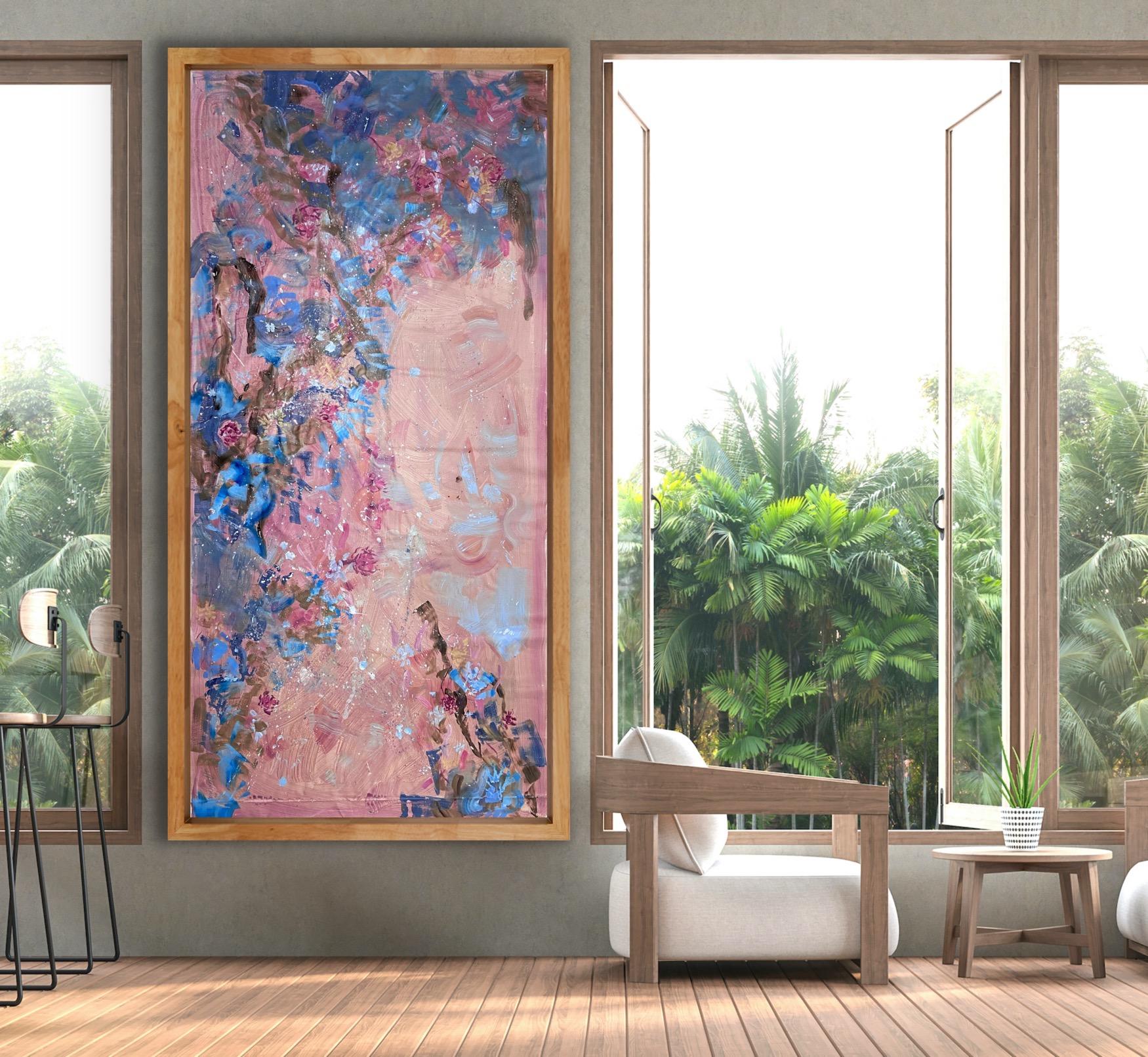 Unico nel suo genere.
extra groß
Il dipinto viene spedito arrotolato, non incorniciato
Dimensioni del dipinto: 100x220cm (Originalmaße 110x228cm)

Die Werke von Katarina finden sich in privaten Sammlungen in Luxemburg, Kopenhagen, Palm Springs,