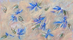 Dipinto astratto floreale "Harmony", acrilico su tela, XXI secolo