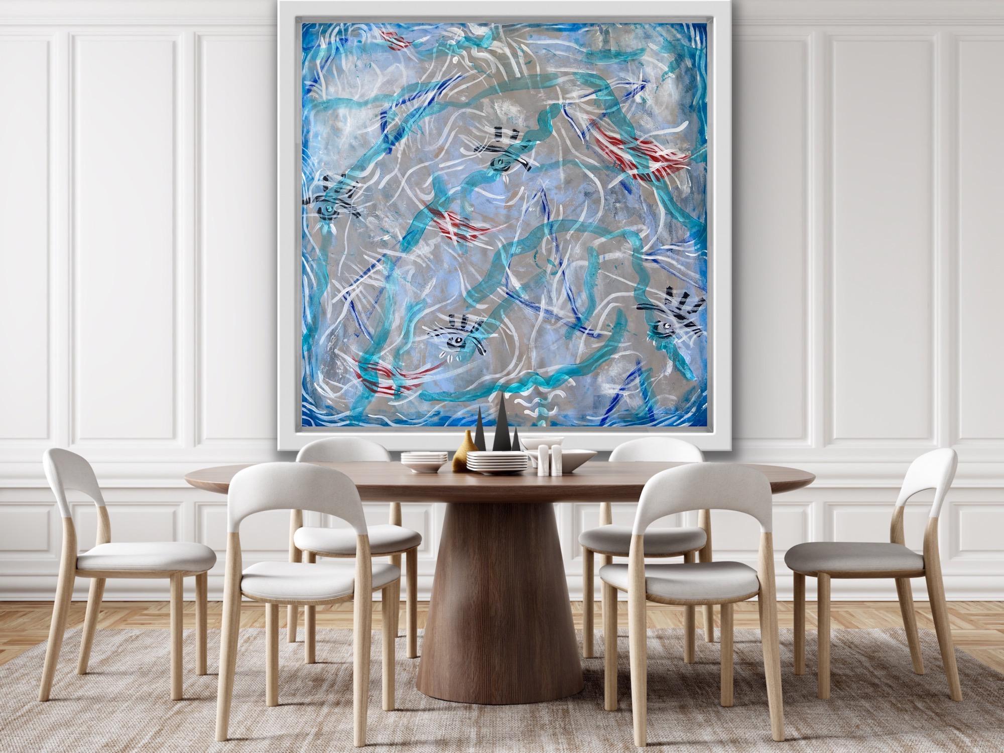 Figuras ocultas - Painting Impresionista abstracto de Katarina Joys
