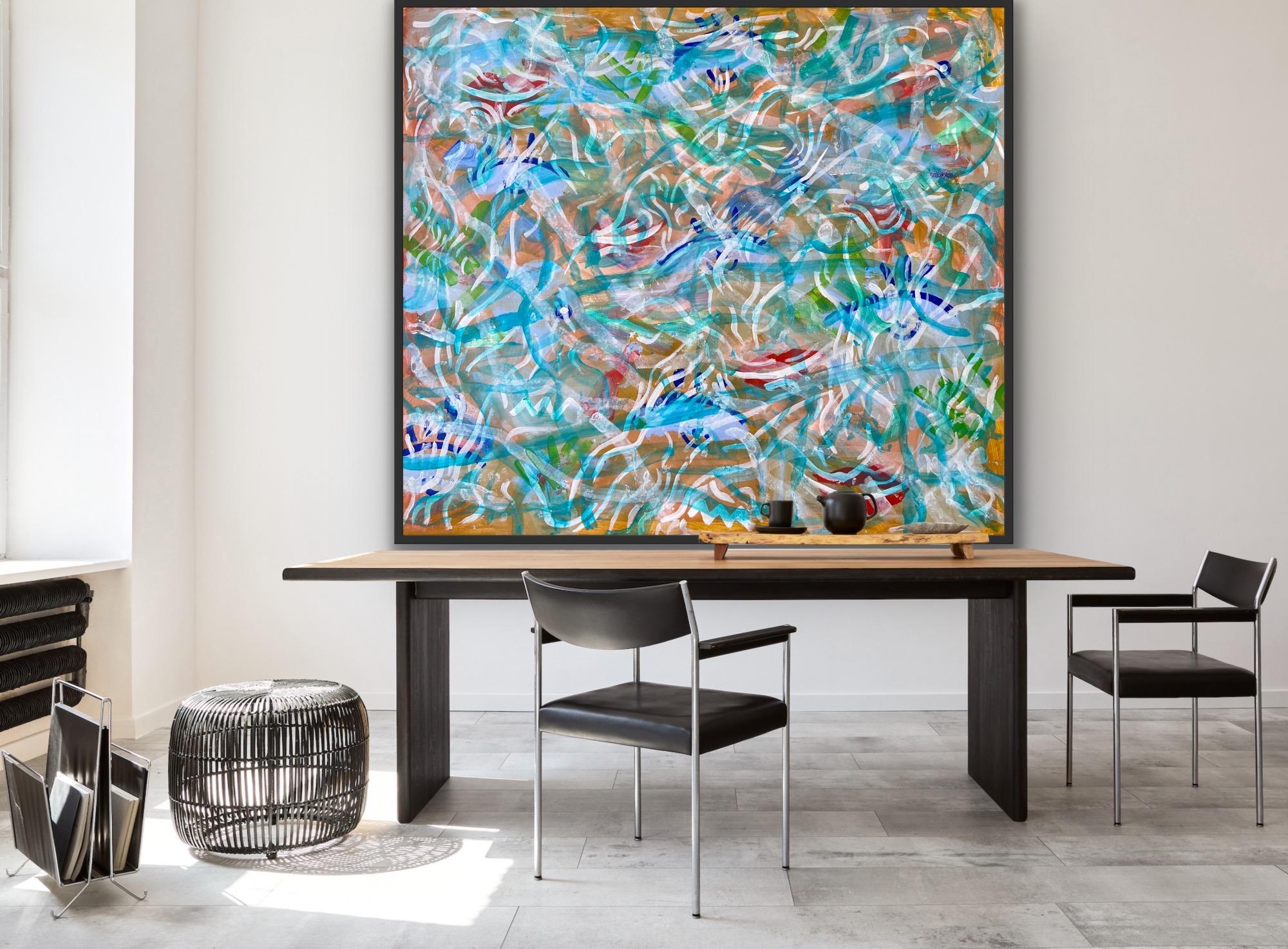 Figuras ocultas - Abstract Painting Gris de Katarina Joys