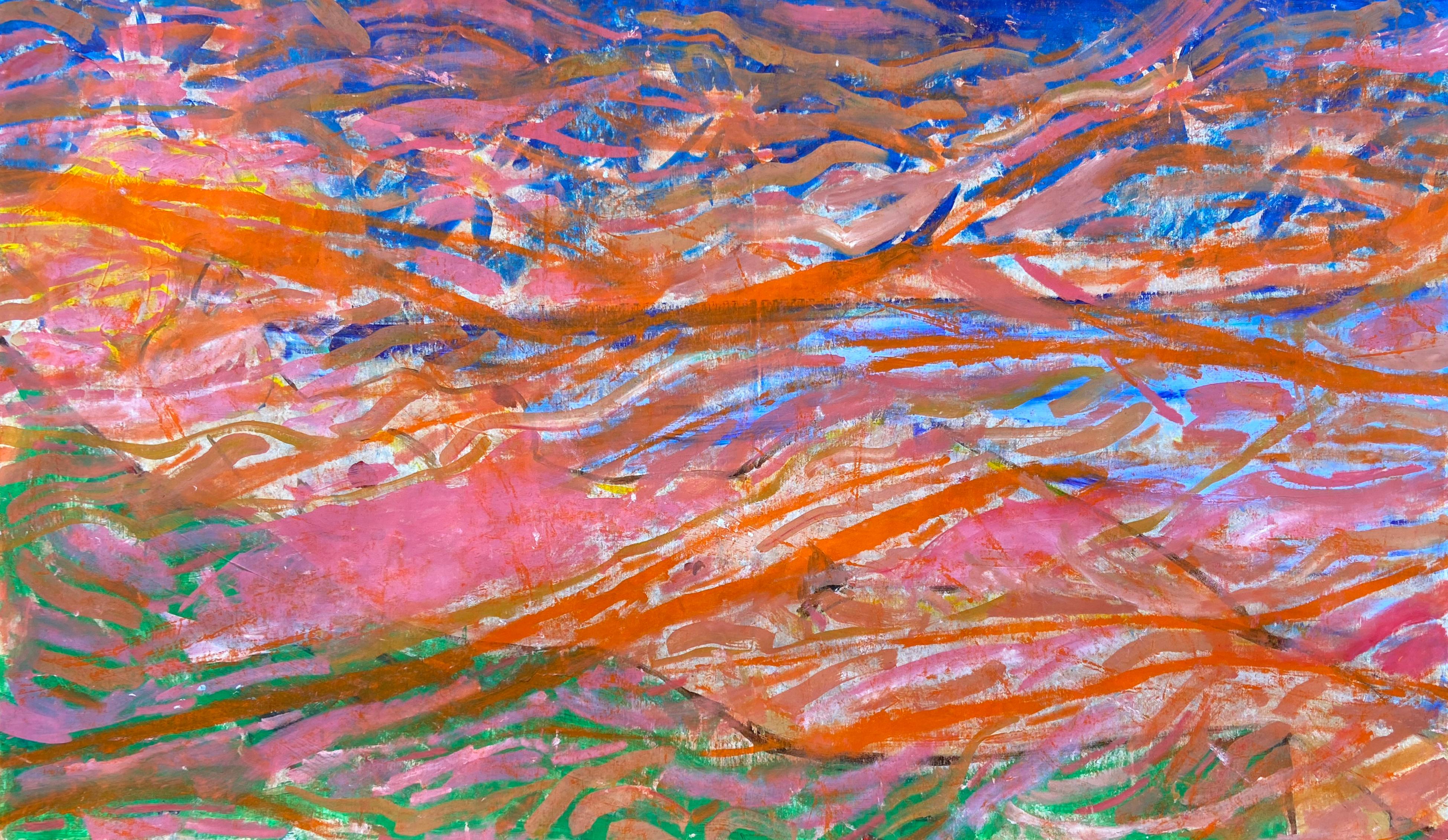 Landschaft mit verborgenen Figuren (Abstrakter Expressionismus), Painting, von Katarina Joys
