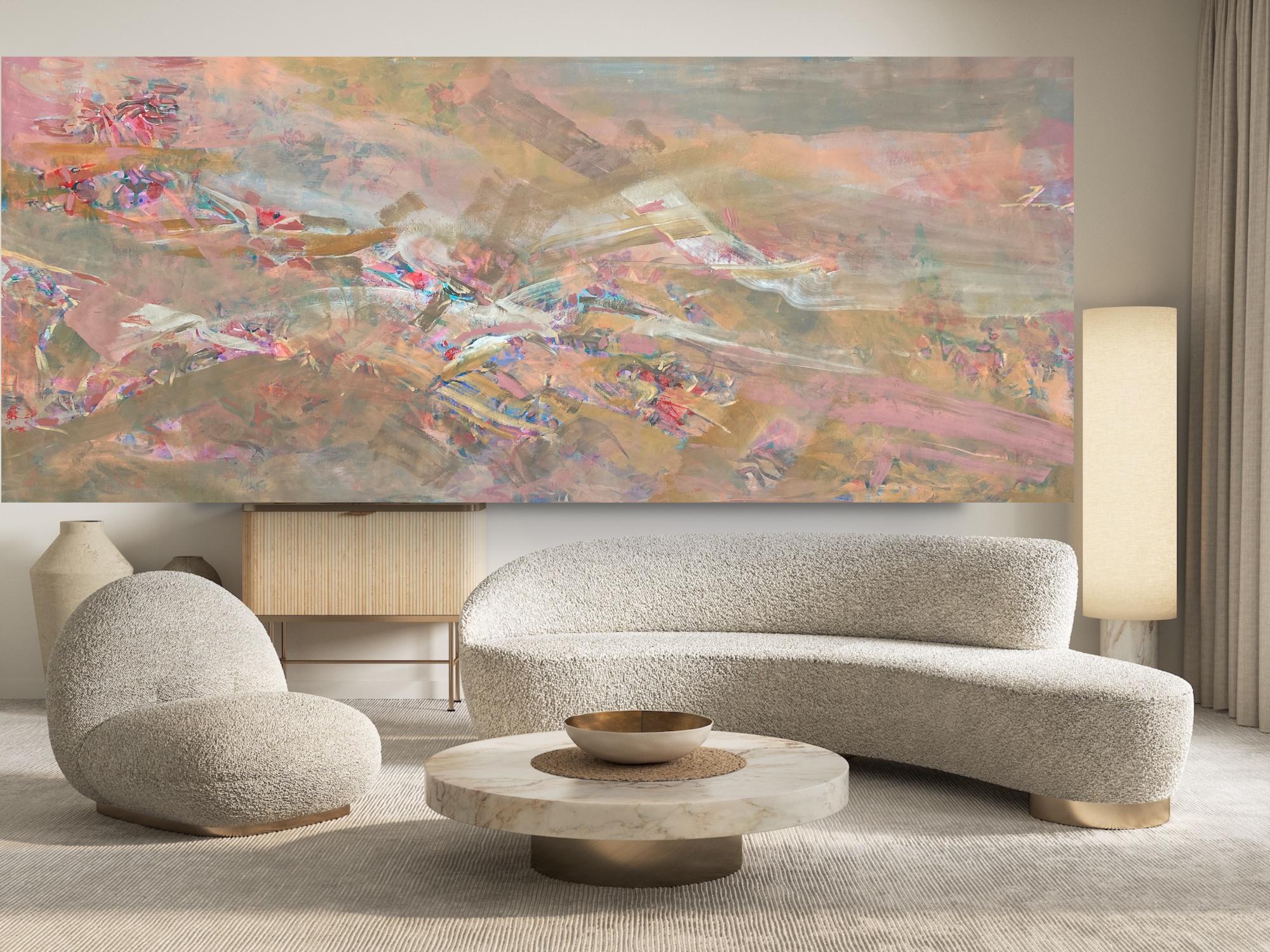 Abstract Painting Katarina Joys - Peinture expressionniste abstraite de Kinko, huile et acrylique, XXIe siècle