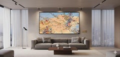 Large Scale Abstract Flowers Haiku Painting in Acrylic on Canvas