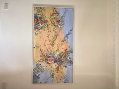 Large Scale Abstract Flowers Haiku Painting in Acrylic on Canvas
