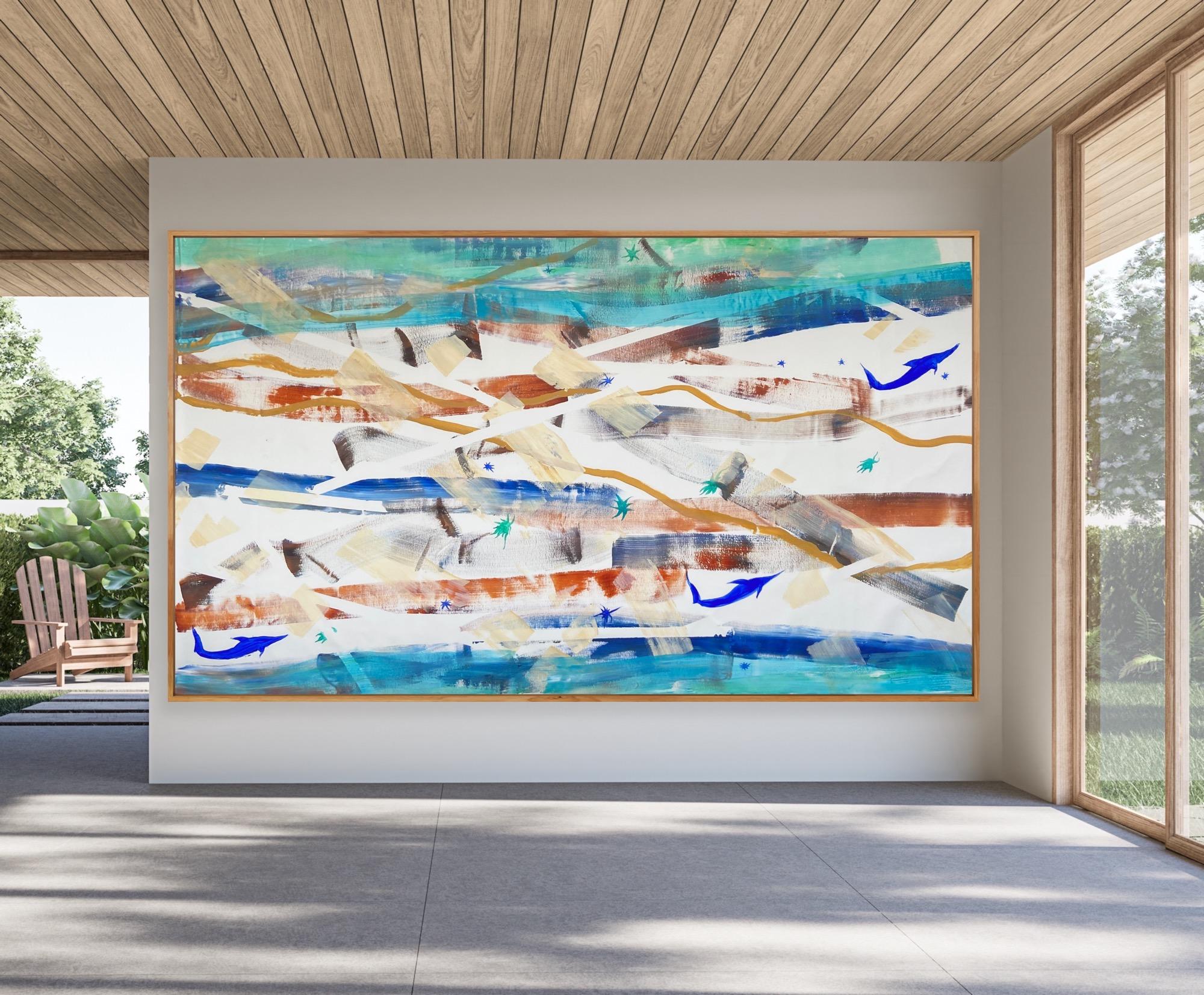 lovers, abstract painting For Sale 9