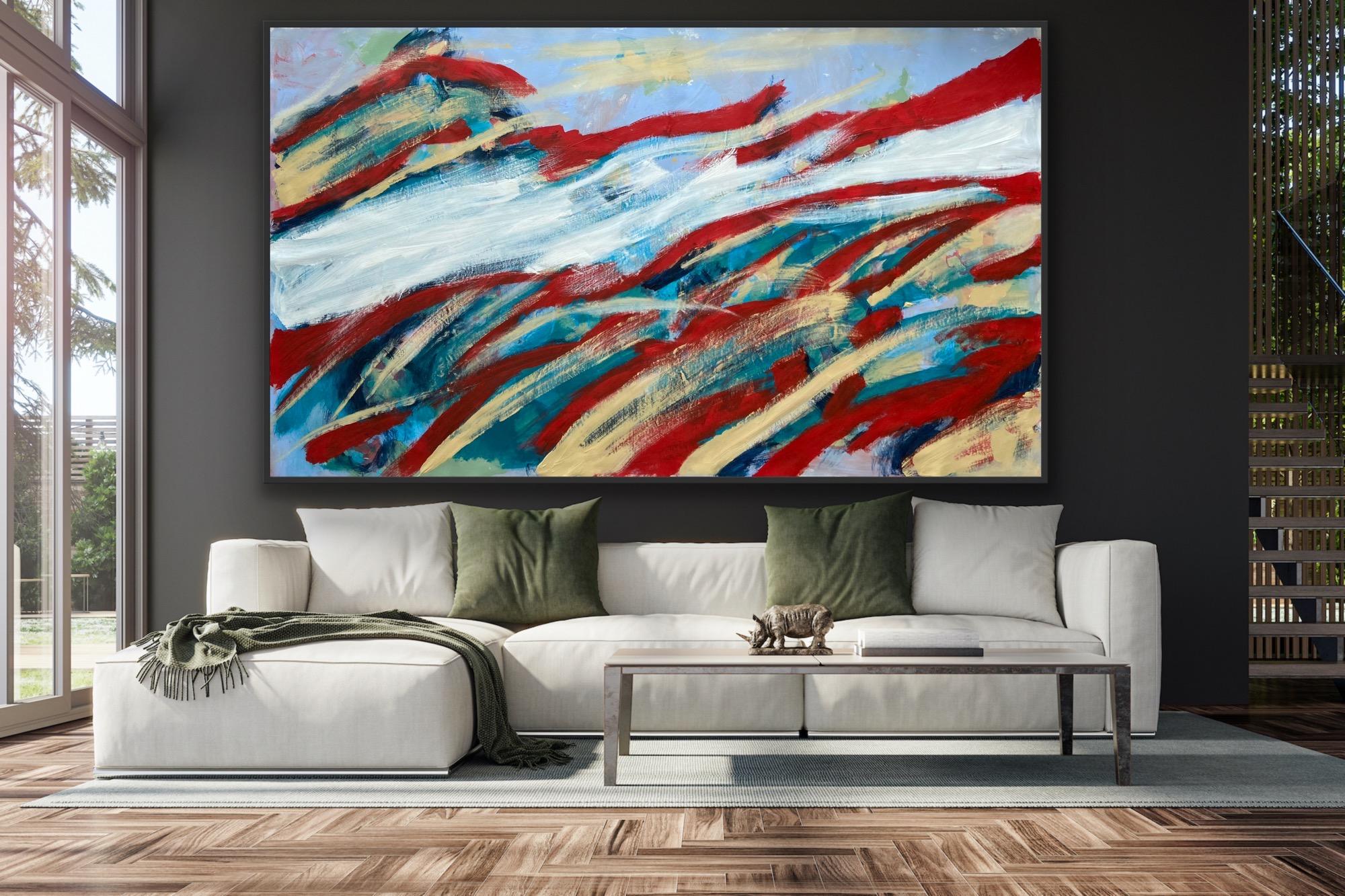 Cuerdas rojas de la suerte buena suerte - Painting Expresionismo abstracto de Katarina Joys