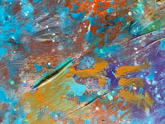 Motion Abstract Painting, Oil on Canvas, 21st Century, Unique Artwork