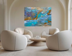 Motion Abstract Painting, Oil on Canvas, 21st Century, Unique Artwork