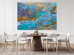 Motion Abstract Painting, Oil on Canvas, 21st Century, Unique Artwork
