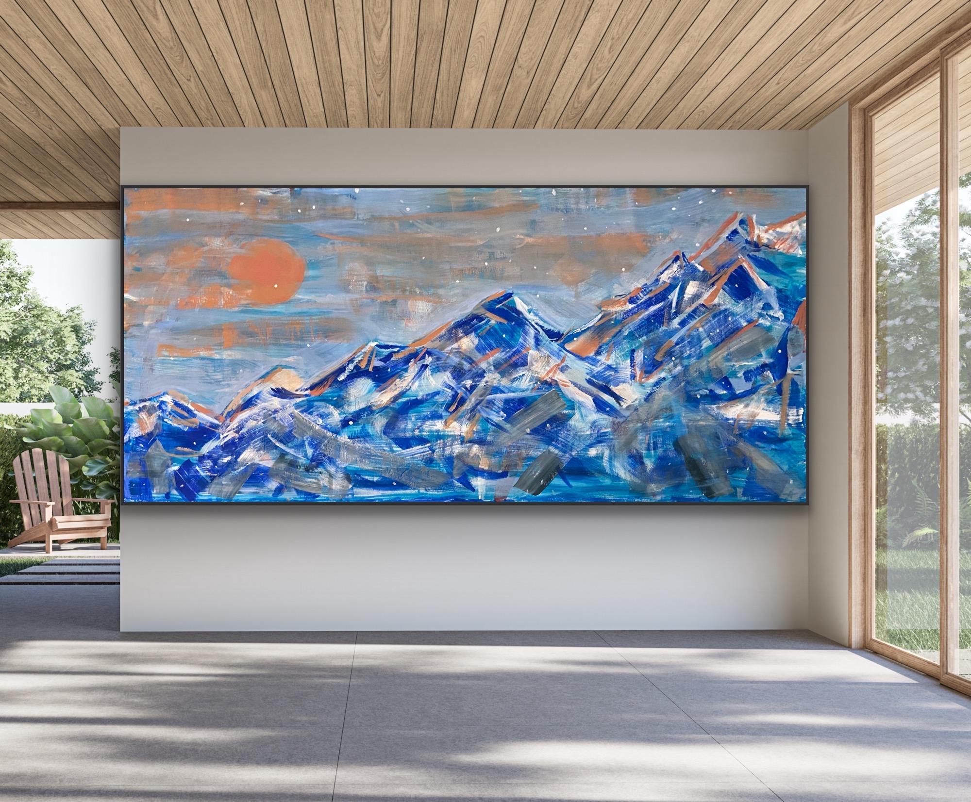landscape painting blue Mountains