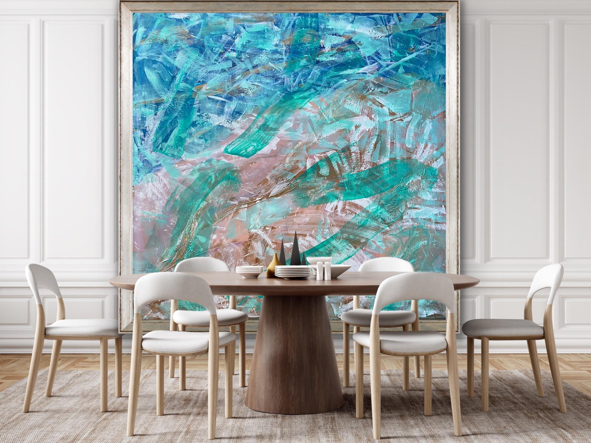 water flowers, abstract expressionism art