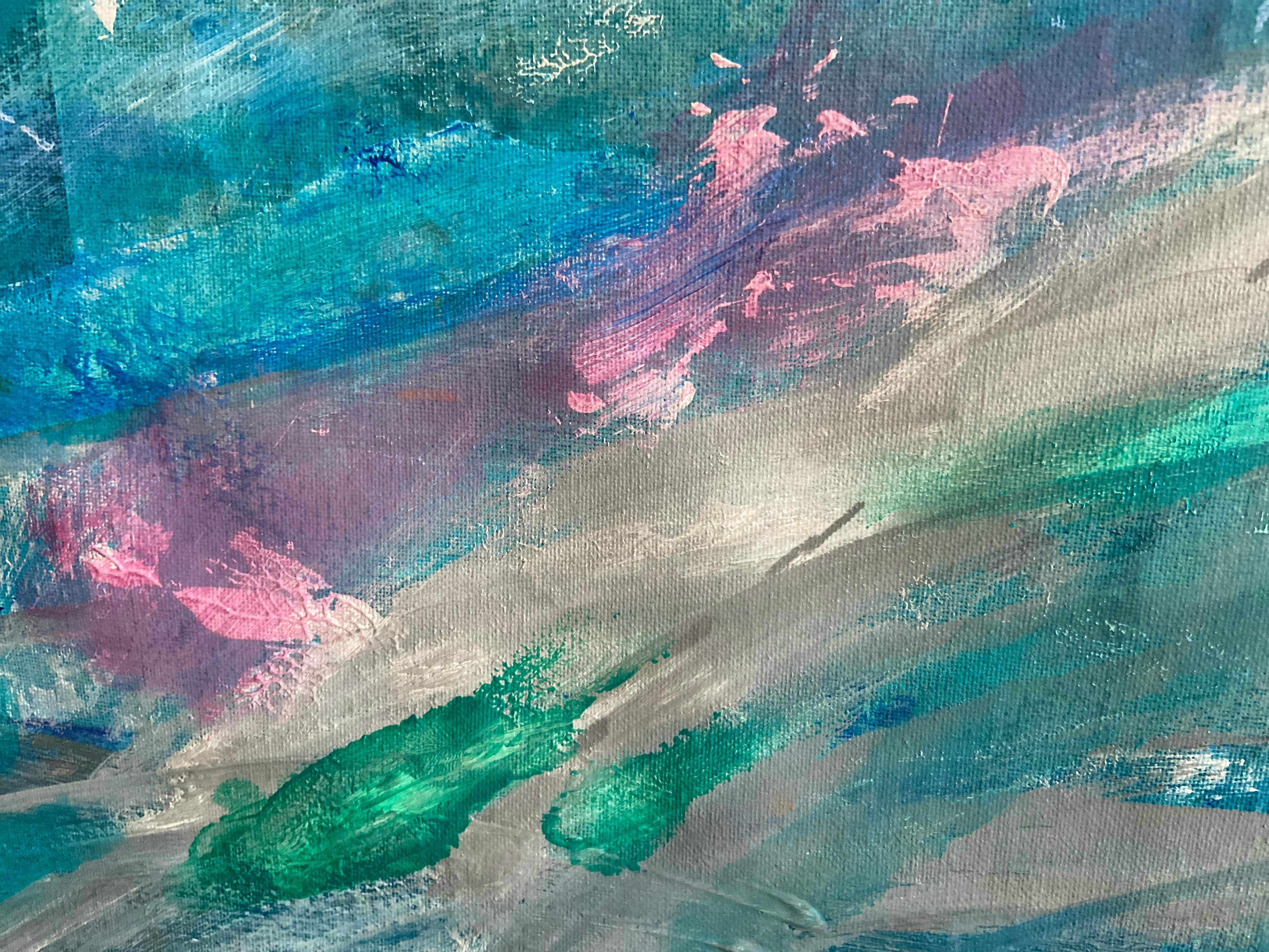 Abstract expressionism, painting on canvas, Myriad passion im Angebot 6