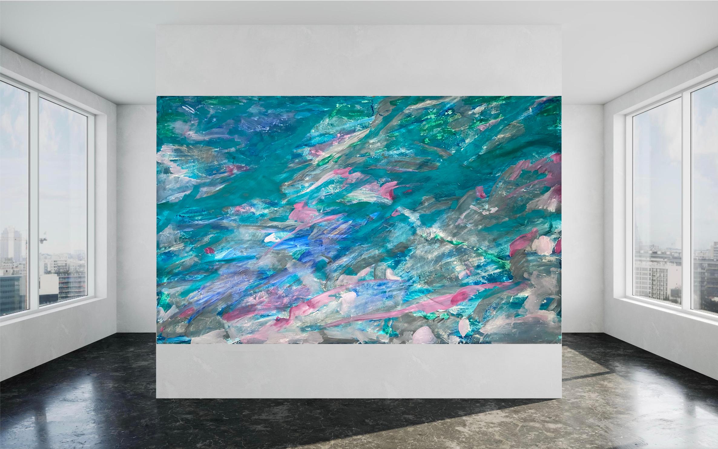 Abstract expressionism, painting on canvas, Myriad passion – Painting von Katarina Joys