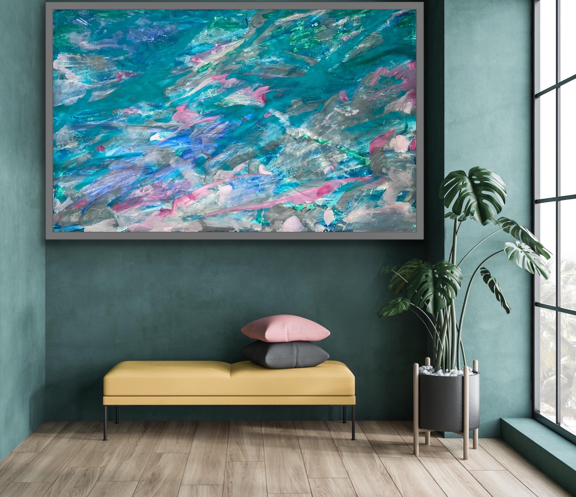 Abstract expressionism, painting on canvas, Myriad passion im Angebot 1