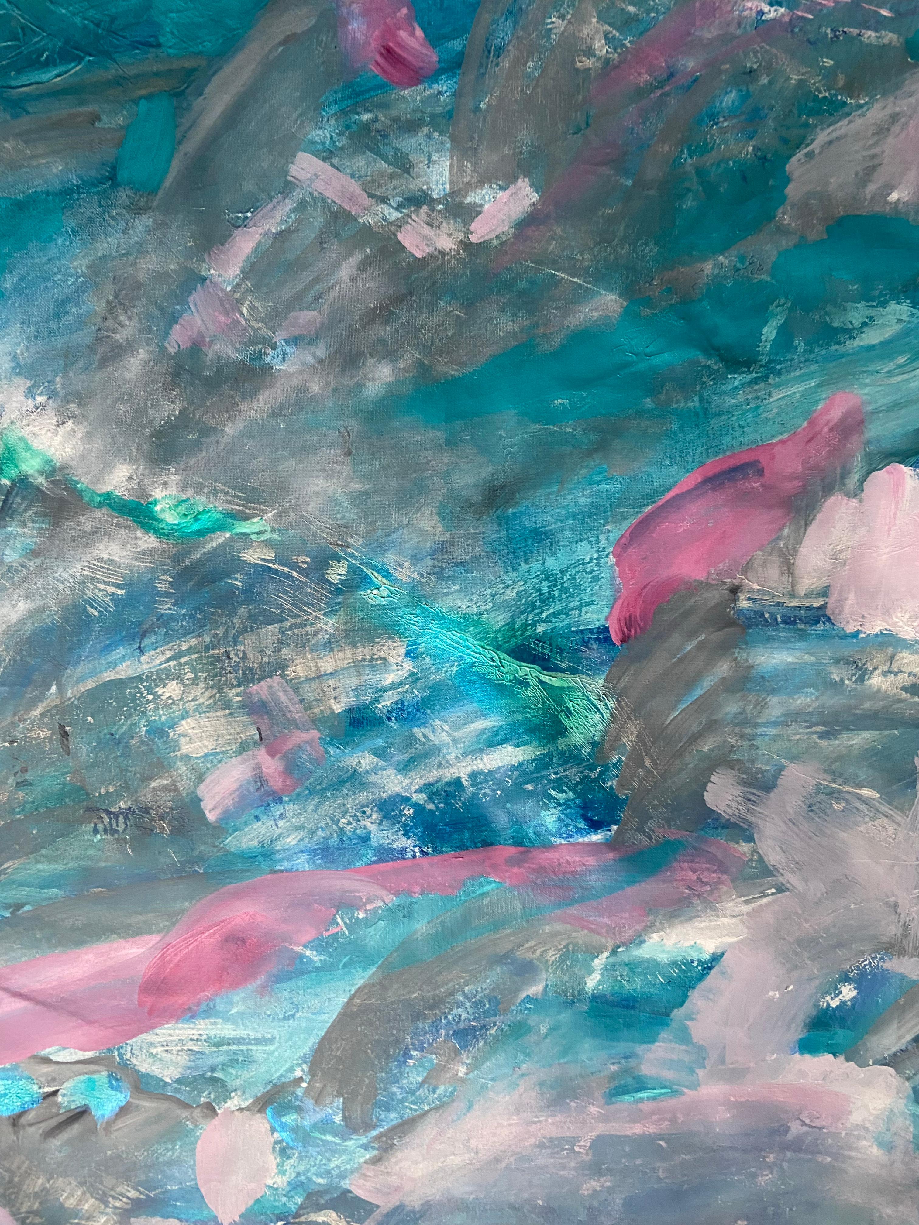 Abstract expressionism, painting on canvas, Myriad passion im Angebot 4