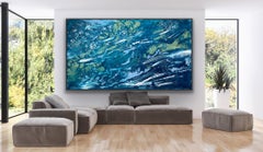 ocean by night landscape abstract