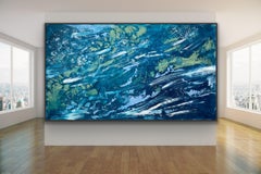 ocean by night landscape abstract