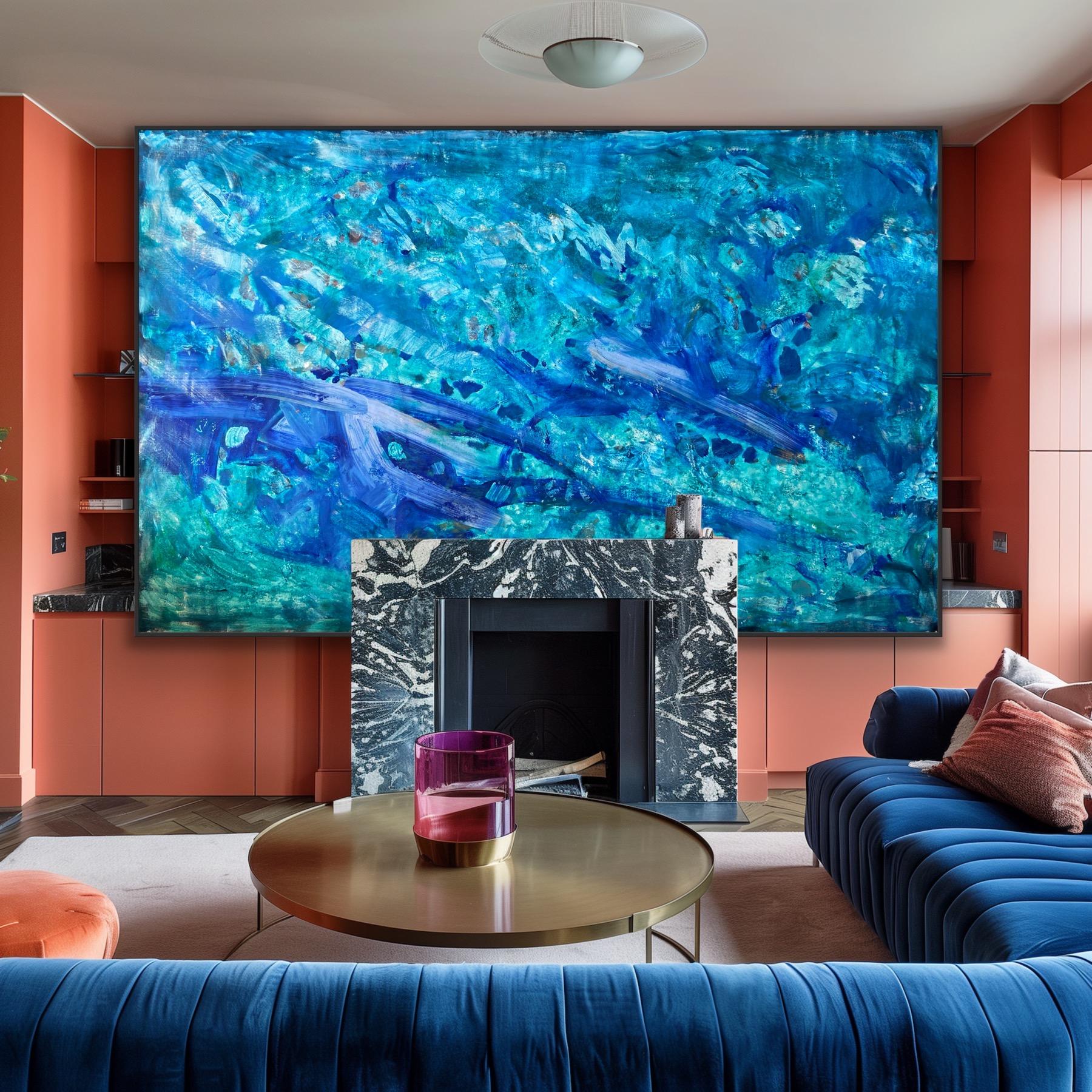 Ocean - Abstract Expressionist Painting by Katarina Joys