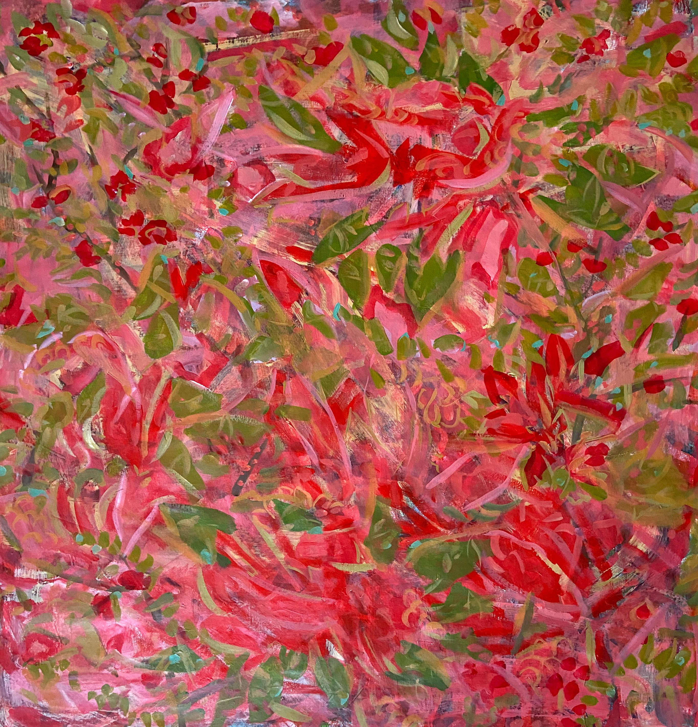 Katarina Joys Still-Life Painting - Red bloom, flowers