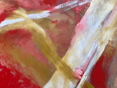 „Passion Space“: Handsigniertes abstraktes Gemälde aus Acryl und Öl, 212 × 202 cm