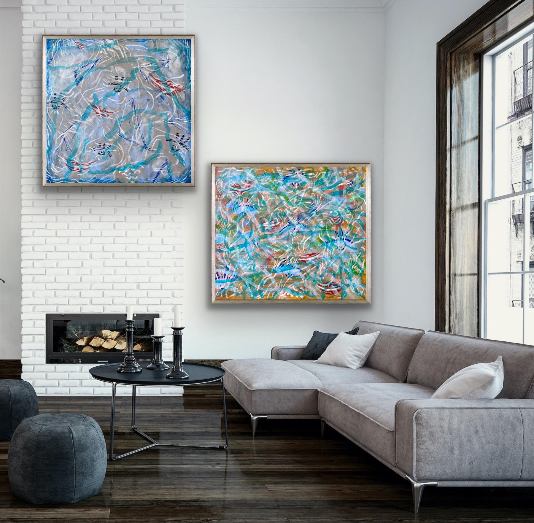 Mappa del piacere - Painting Astratto di Katarina Joys