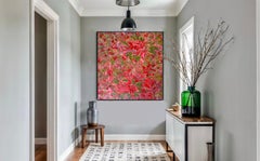 Red Bloom Acrylic Painting on Canvas
