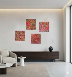 Rote Blumenlandschaft