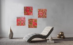 Rote Blumenlandschaft