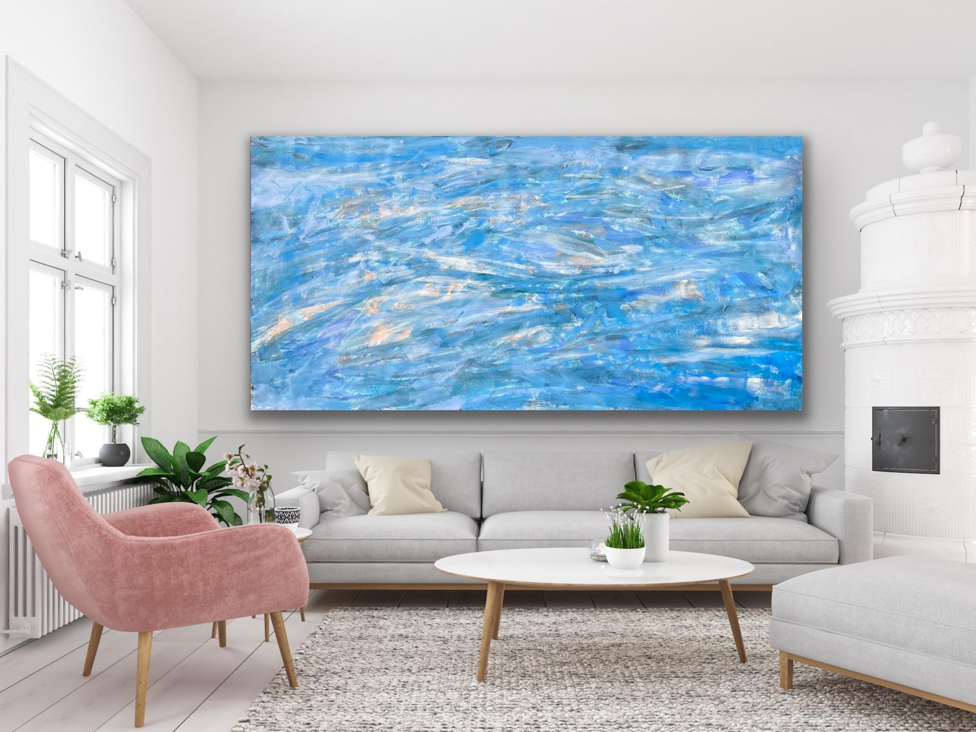 Il respiro del mare - Painting Espressionismo astratto di Katarina Joys