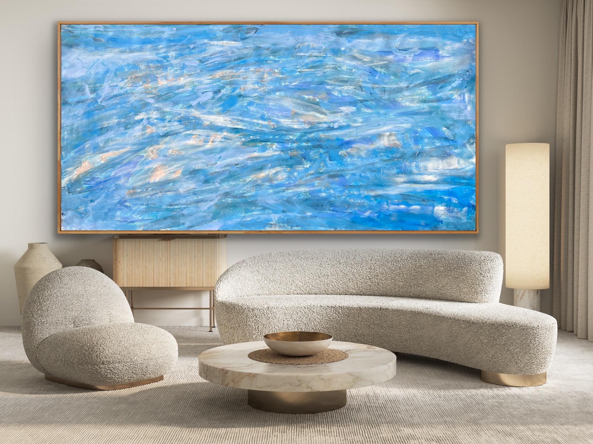 Il respiro del mare - Landscape Painting Grigio di Katarina Joys