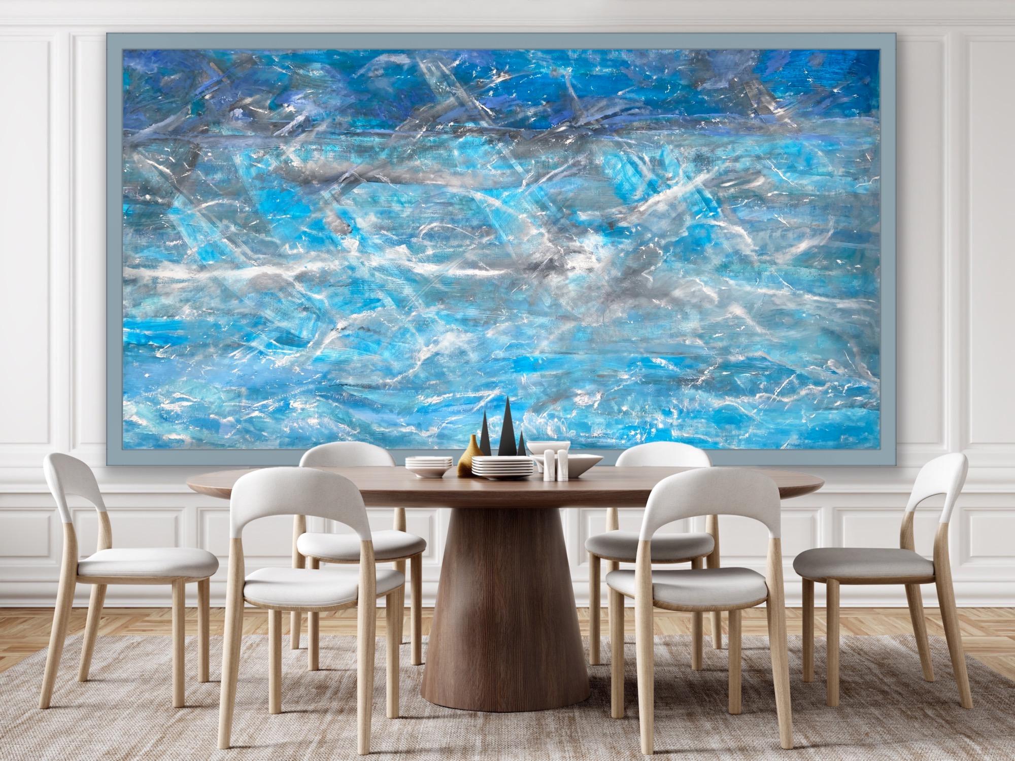 Meer, Himmel, du und ich (Grau), Landscape Painting, von Katarina Joys