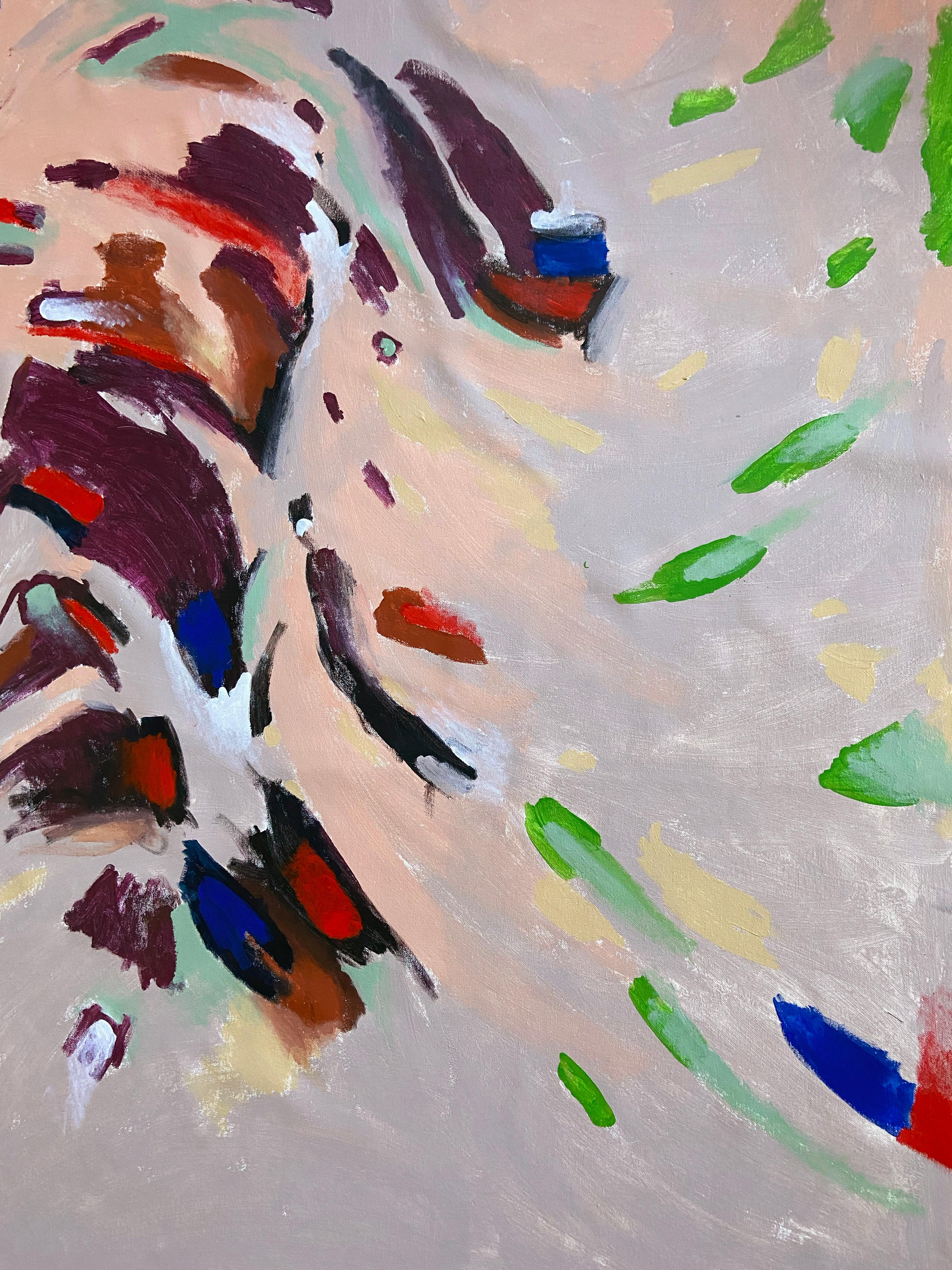 Senryu, abstrakte Malerei, Landschaft im Angebot 7