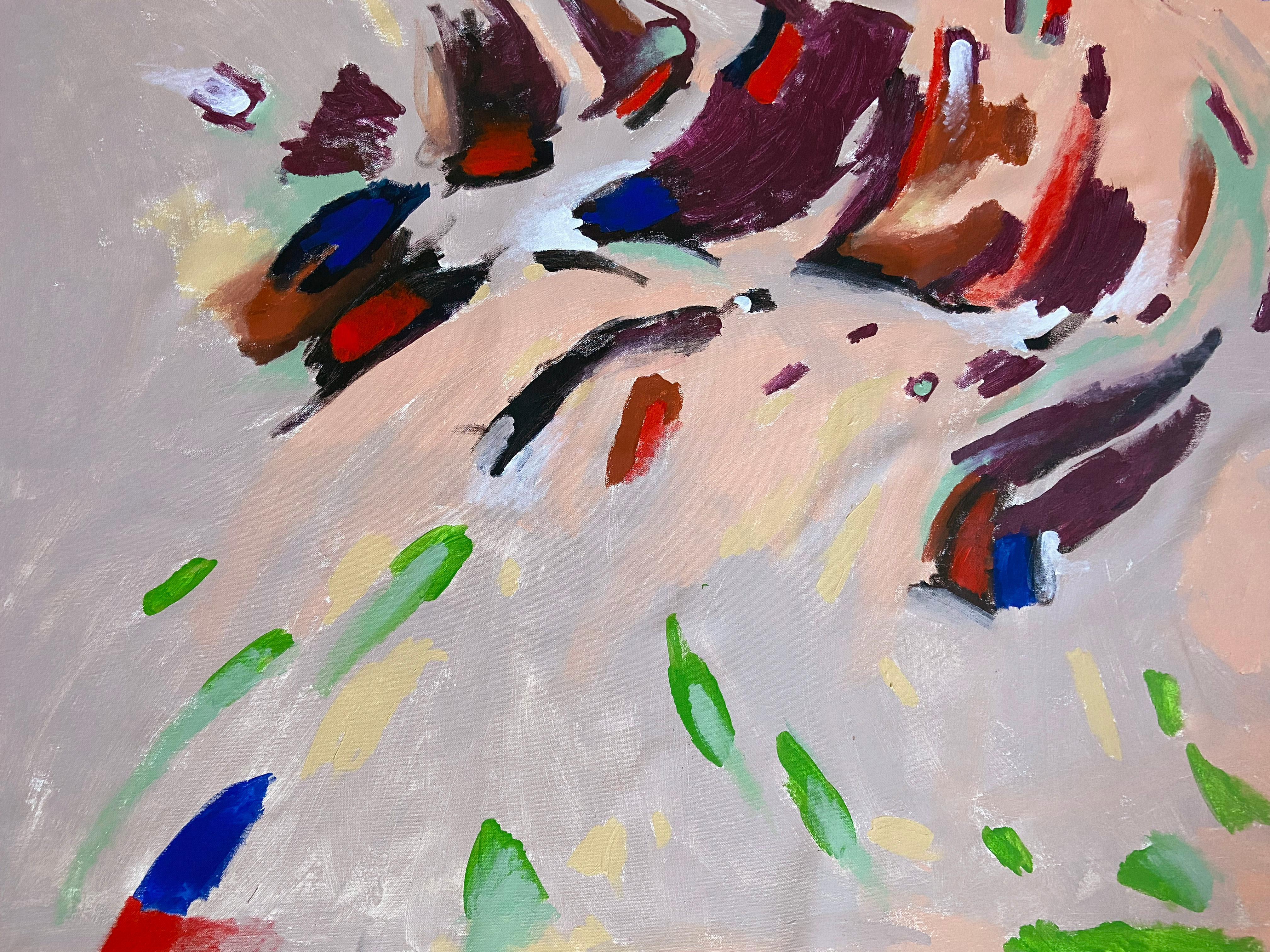 Senryu, abstrakte Malerei, Landschaft im Angebot 4