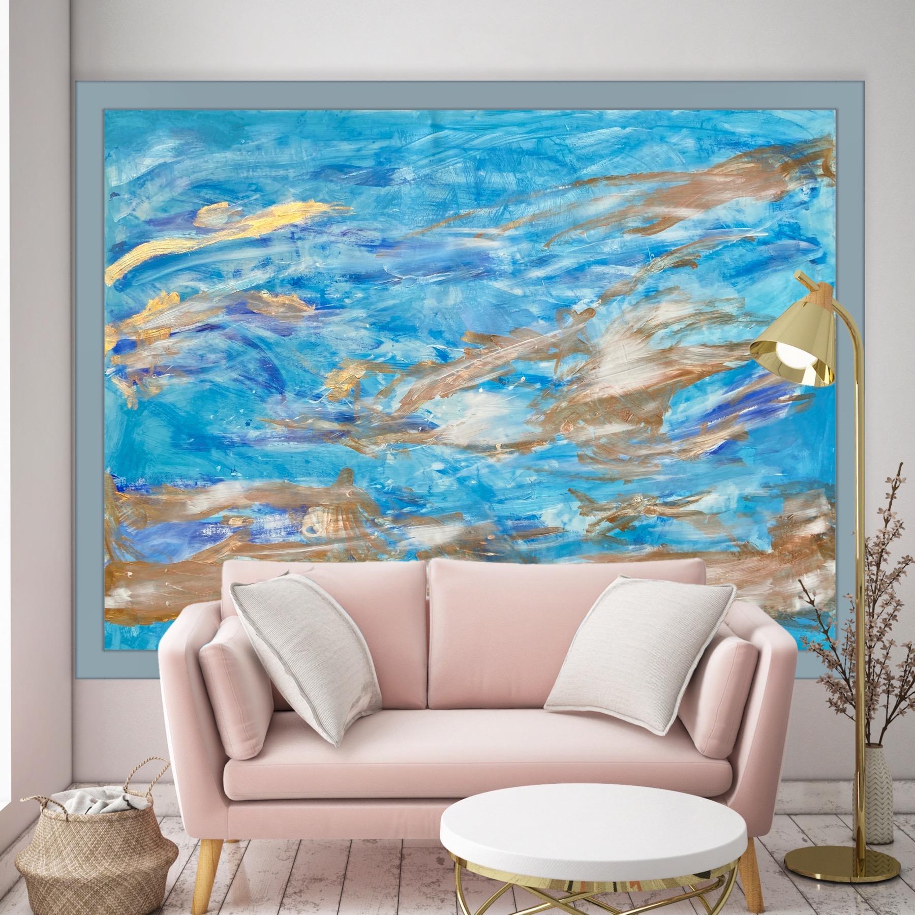 Katarina Joys Abstract Painting – Sonnenstrahlen