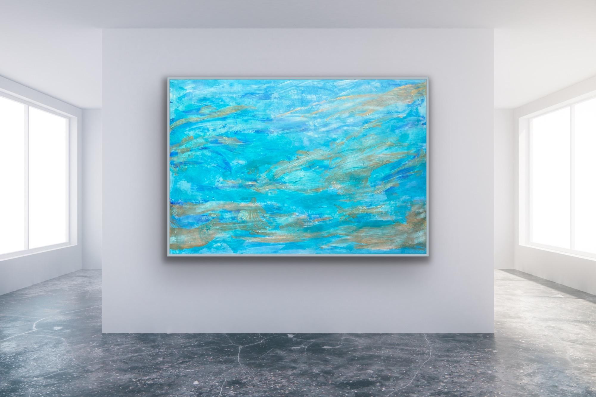Smaragd Tiefe (Abstrakter Expressionismus), Painting, von Katarina Joys
