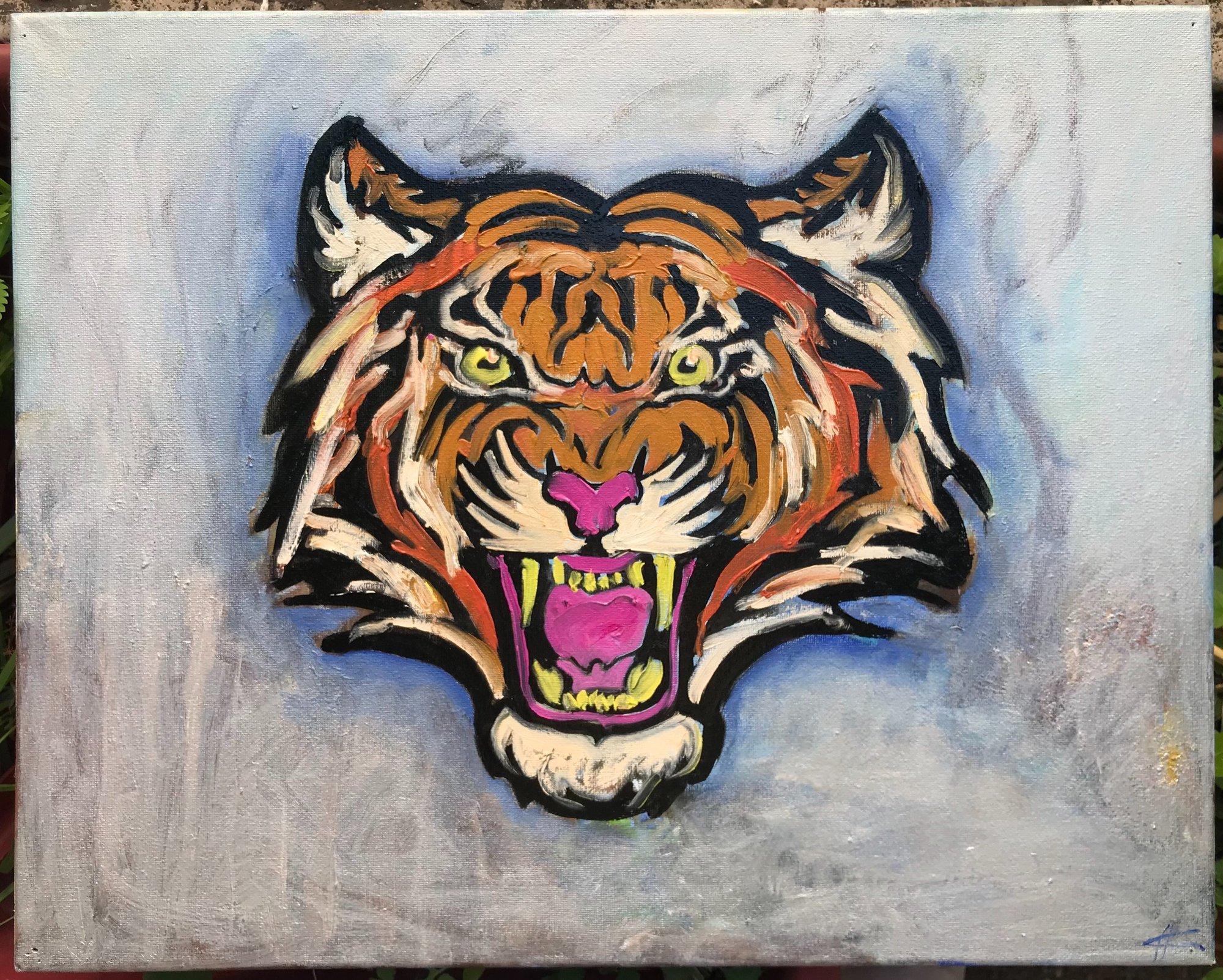 Animal Painting de Katarina Joys - Tigre