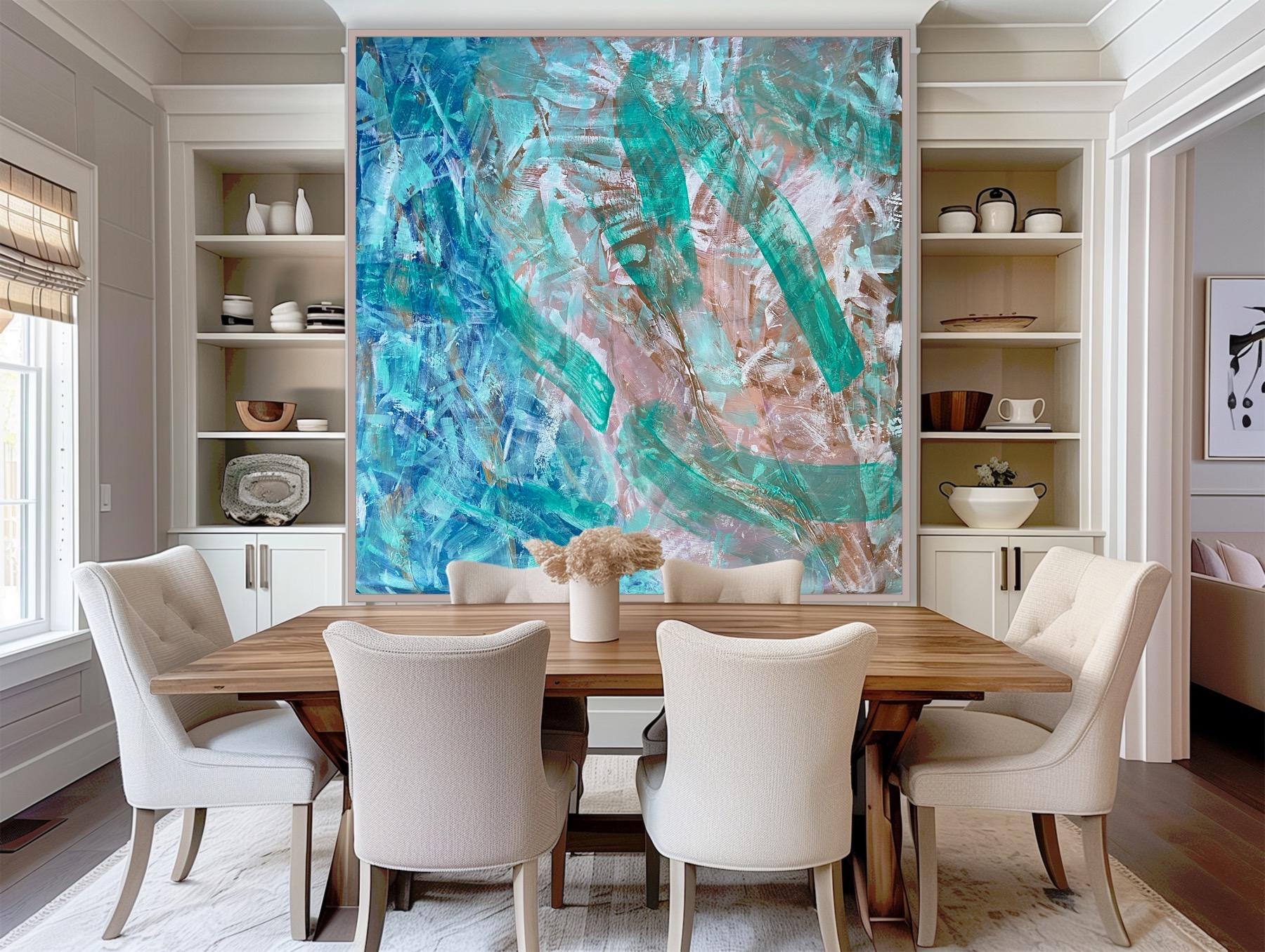 water flowers, abstract expressionism art im Angebot 5