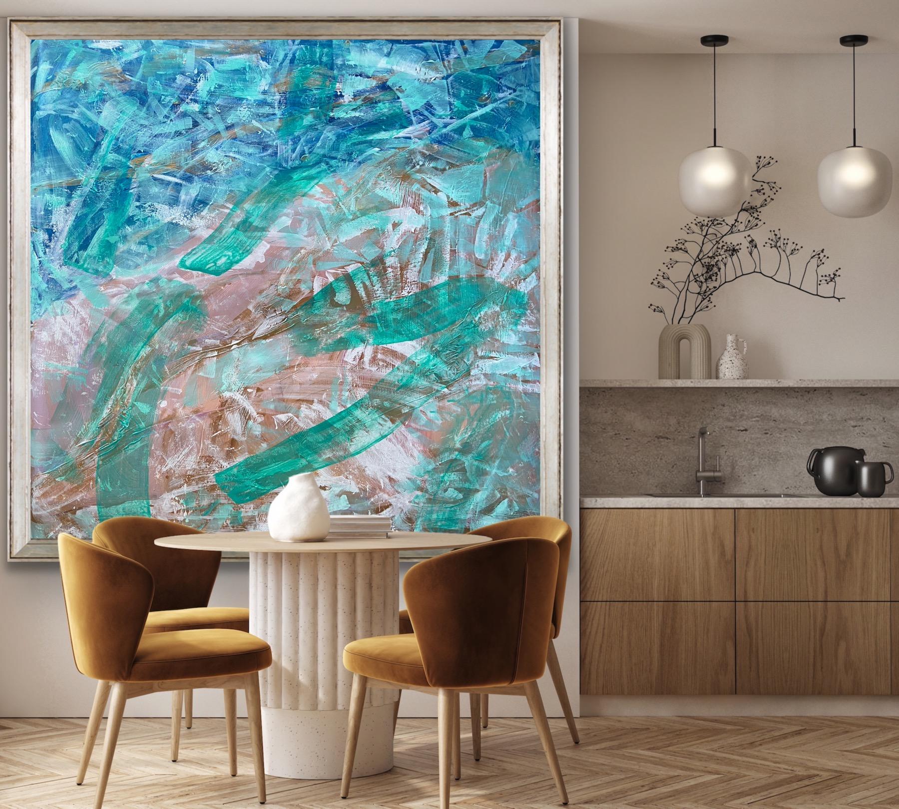 water flowers, abstract expressionism art im Angebot 3